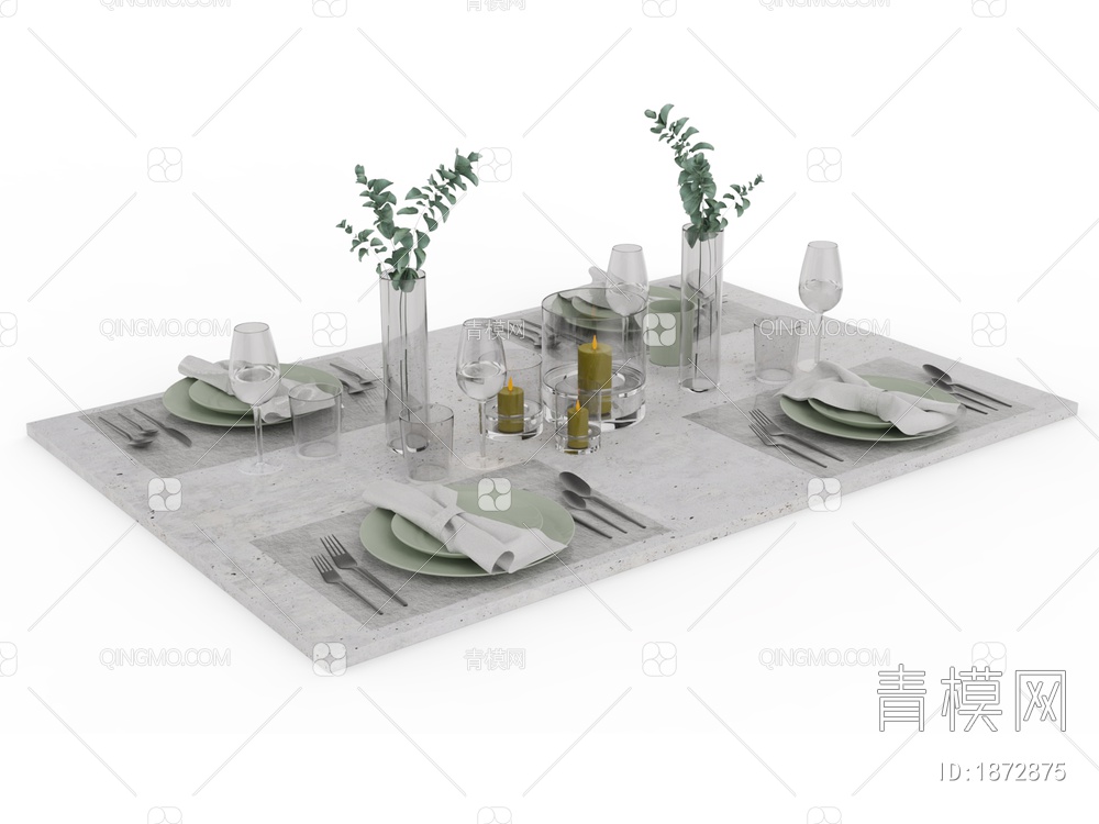厨房用品 餐具3D模型下载【ID:1872875】