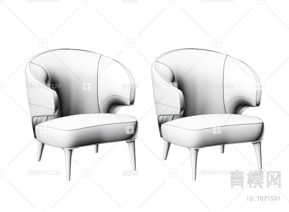 单椅3D模型下载【ID:1871591】