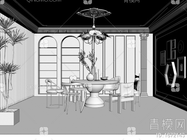 餐厅3D模型下载【ID:1872143】