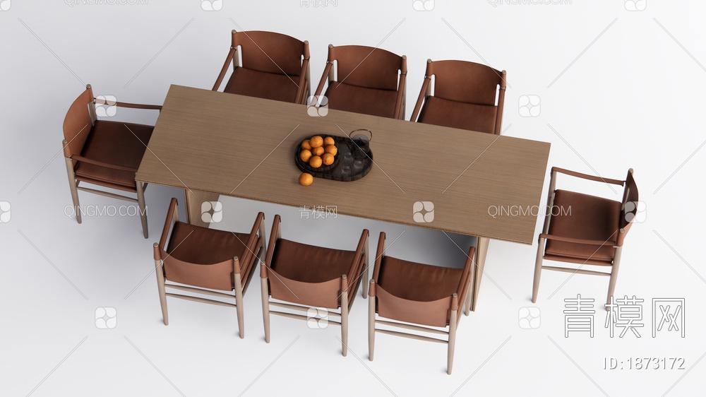餐桌椅组合SU模型下载【ID:1873172】