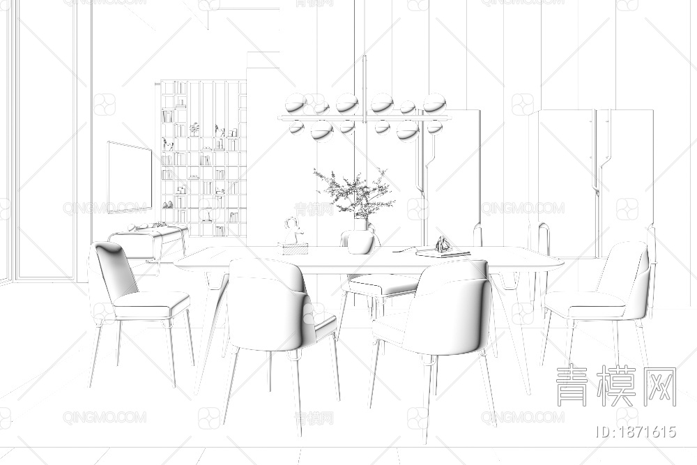 家居餐厅3D模型下载【ID:1871615】