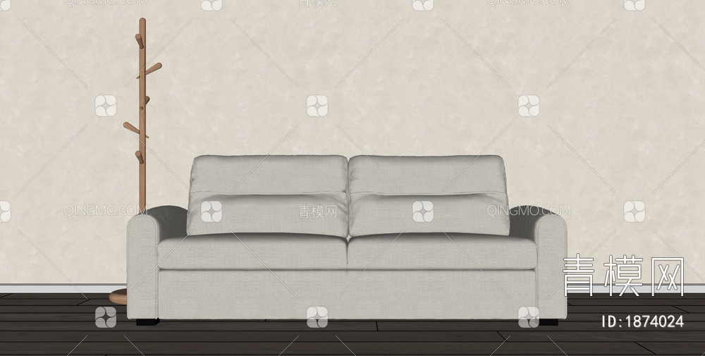 双人沙发SU模型下载【ID:1874024】