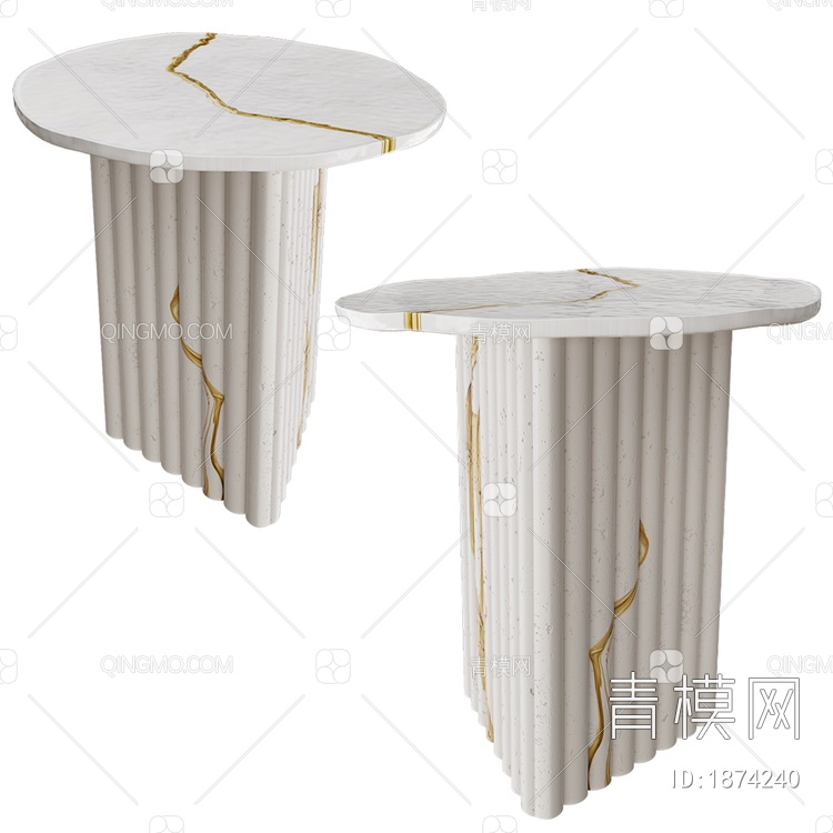 Table 小花纹花岗岩茶几3D模型下载【ID:1874240】