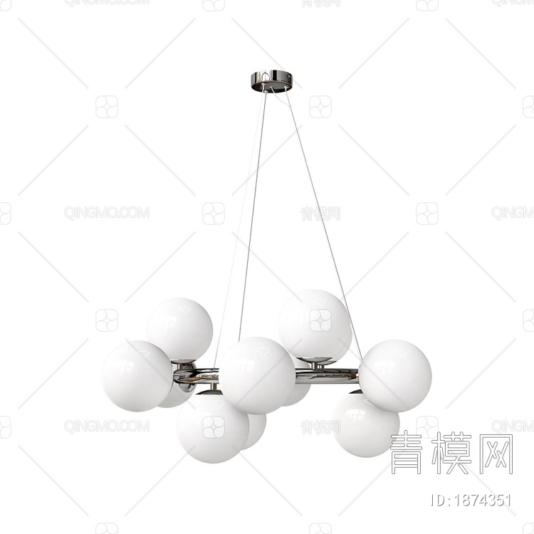 球型吊灯3D模型下载【ID:1874351】