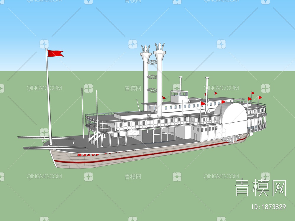 海上交通工具 船SU模型下载【ID:1873829】
