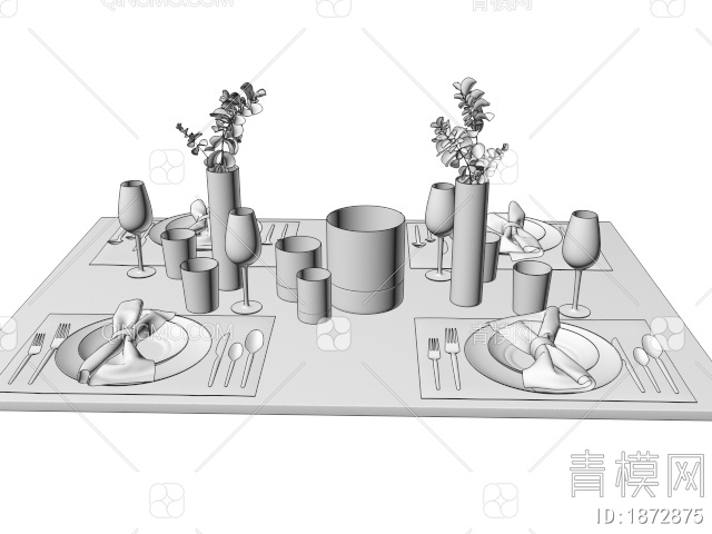 厨房用品 餐具3D模型下载【ID:1872875】