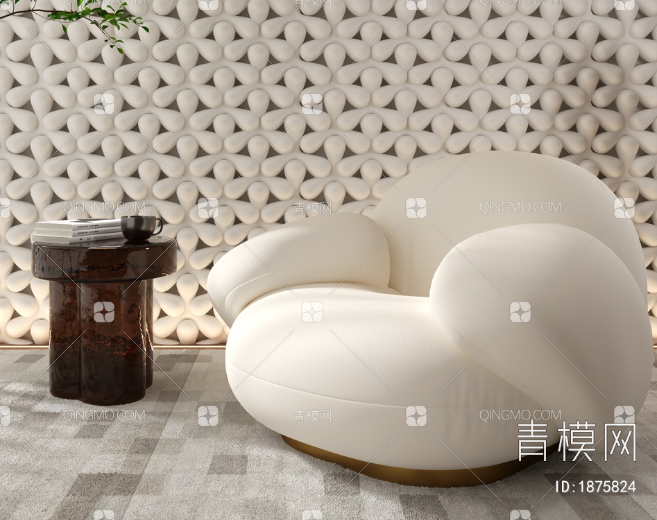 发泡瓷砖 懒人沙发3D模型下载【ID:1875824】