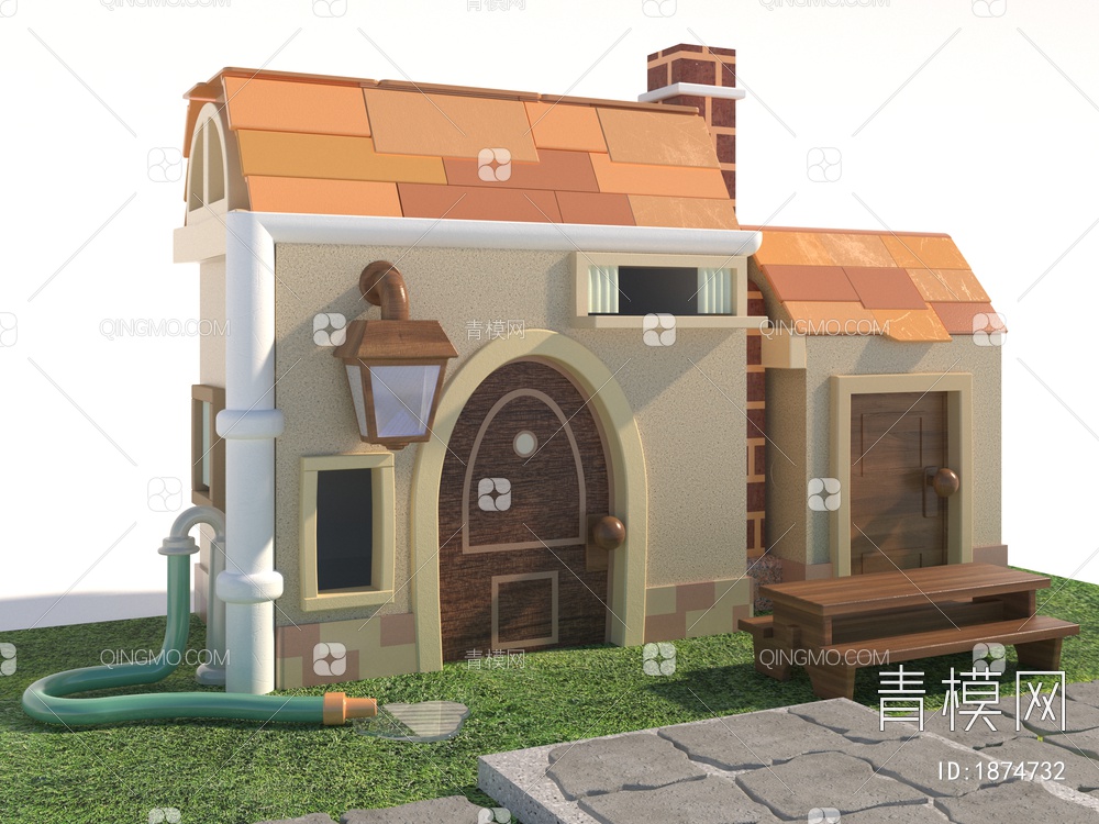 卡通房子3D模型下载【ID:1874732】