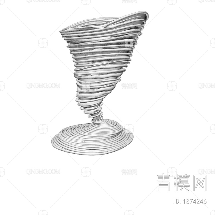 Tornado 金属螺旋凳3D模型下载【ID:1874246】