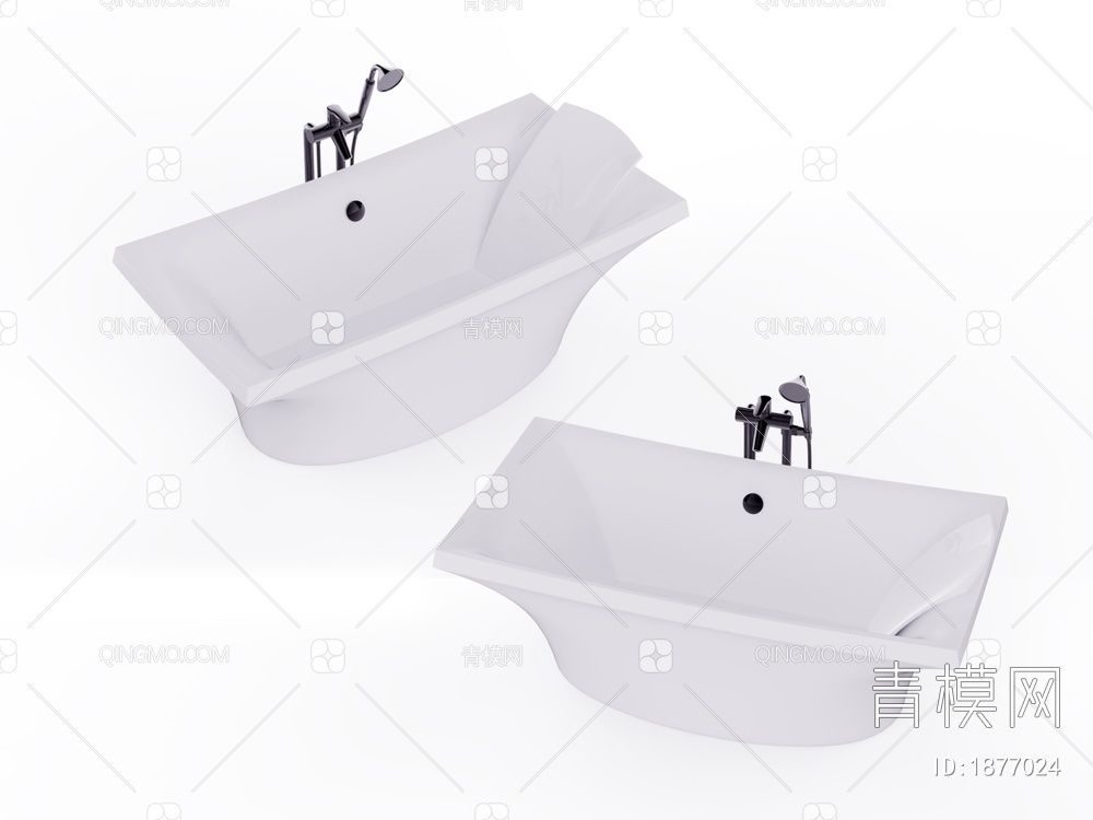 卫浴用品 浴缸3D模型下载【ID:1877024】