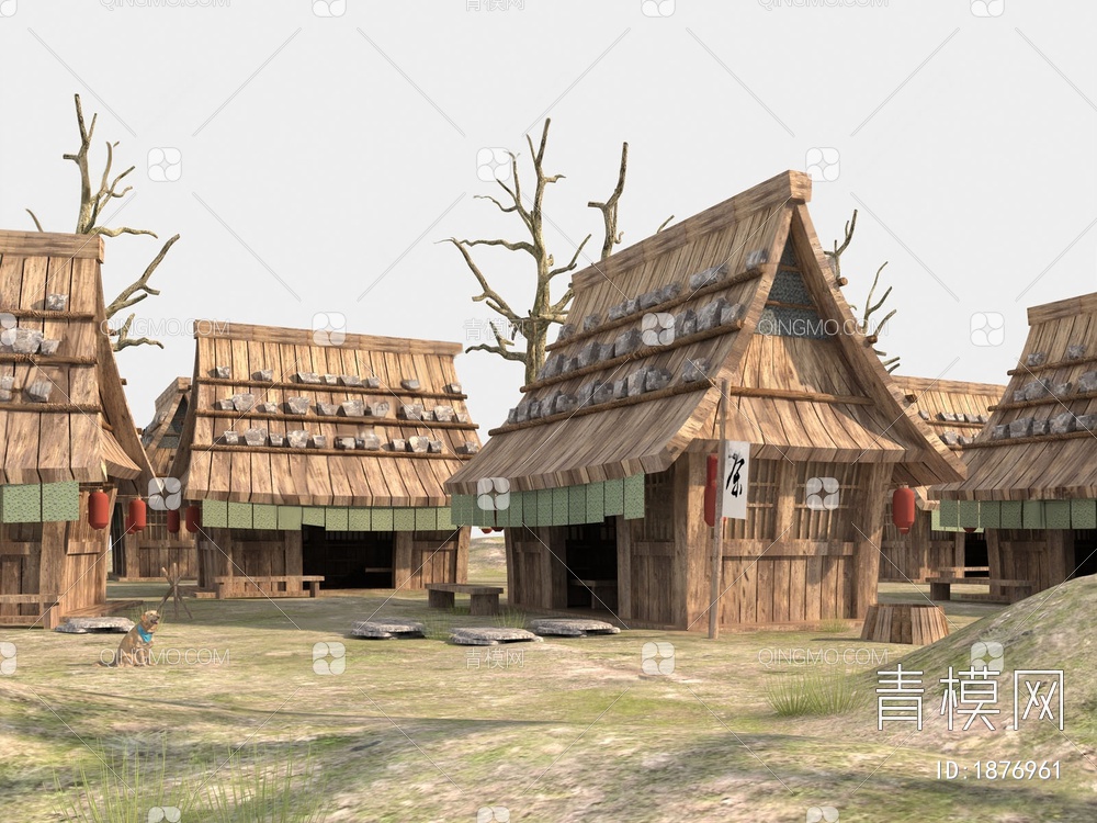 木屋建筑外观3D模型下载【ID:1876961】