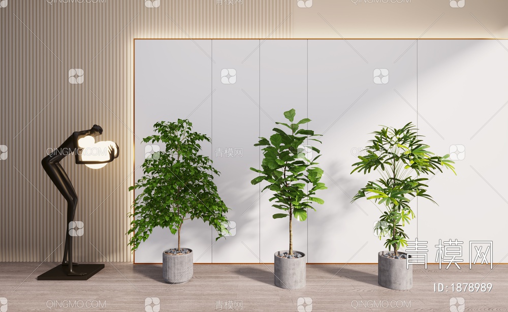 植物盆栽，植物，盆栽，树3D模型下载【ID:1878989】