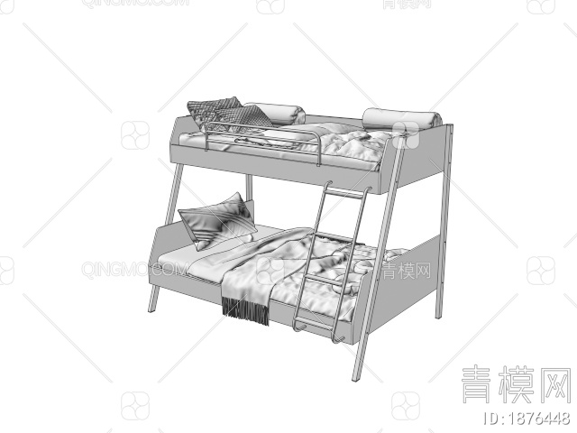 双层床 上下床3D模型下载【ID:1876448】