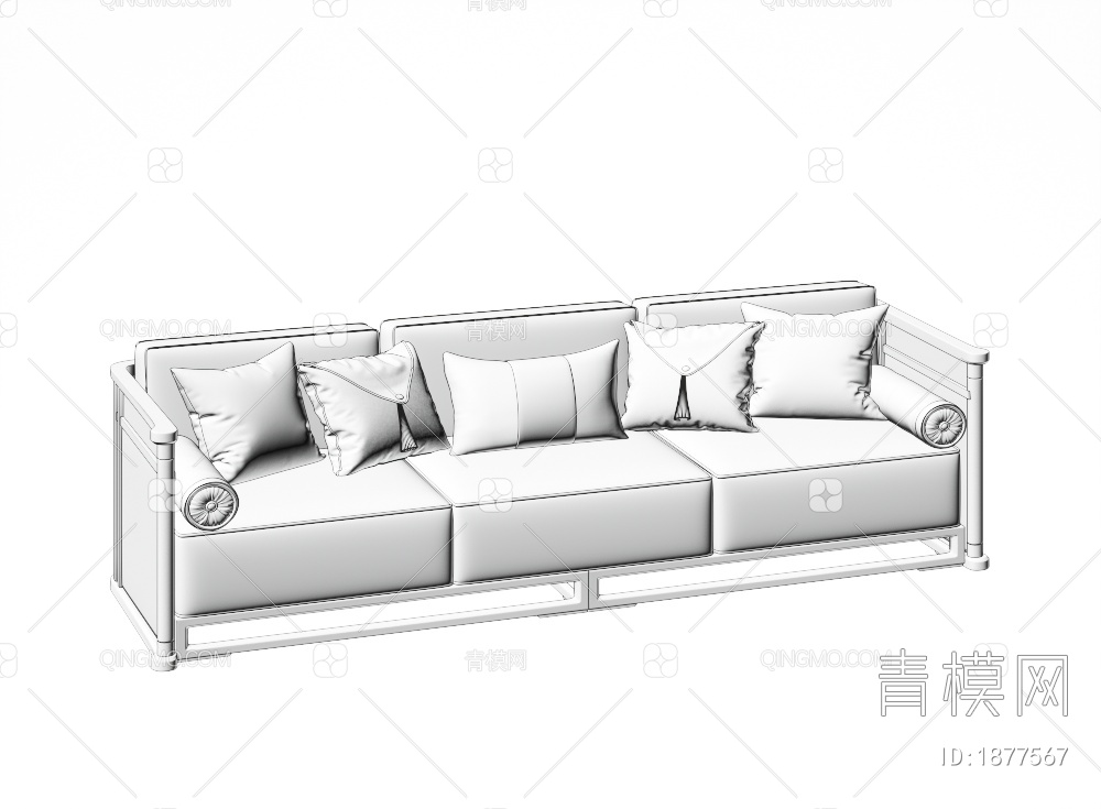 多人沙发3D模型下载【ID:1877567】
