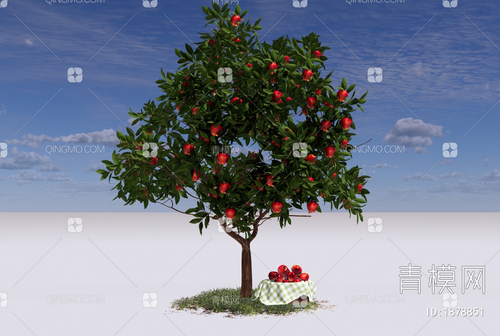 苹果树SU模型下载【ID:1878851】