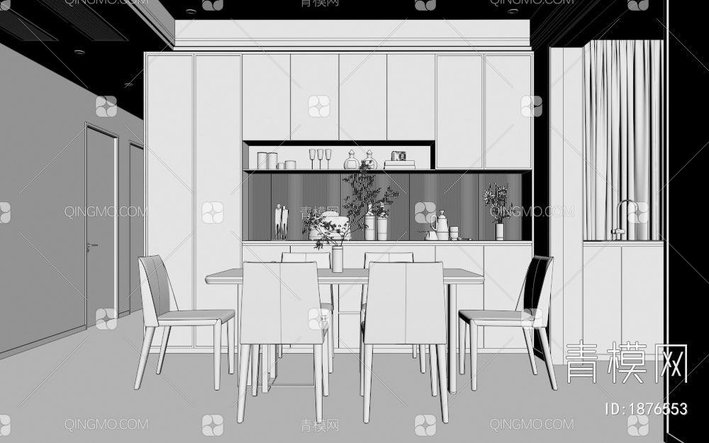 客餐厅3D模型下载【ID:1876553】