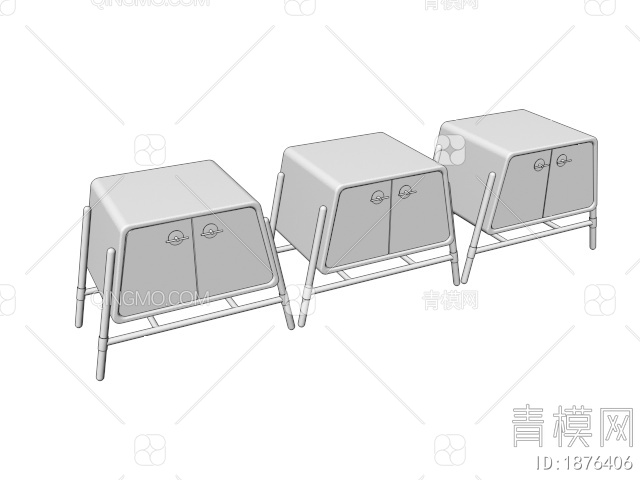 床头柜3D模型下载【ID:1876406】