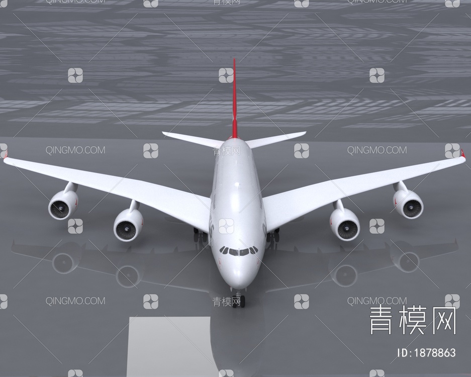 澳洲航空空客A380飞机3D模型下载【ID:1878863】
