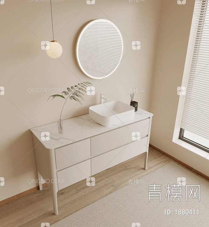 浴室柜3D模型下载【ID:1880411】