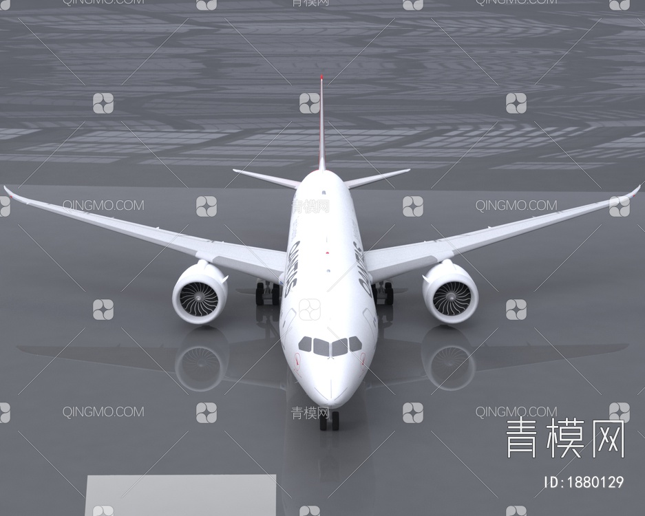 澳洲航空波音787飞机简配版3D模型下载【ID:1880129】