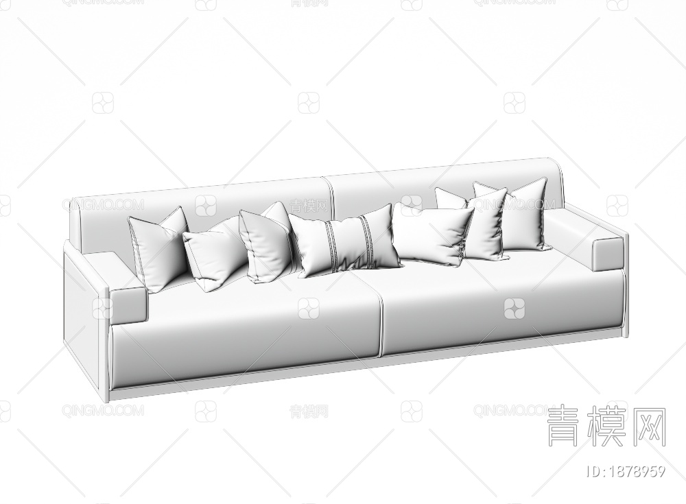 多人沙发3D模型下载【ID:1878959】