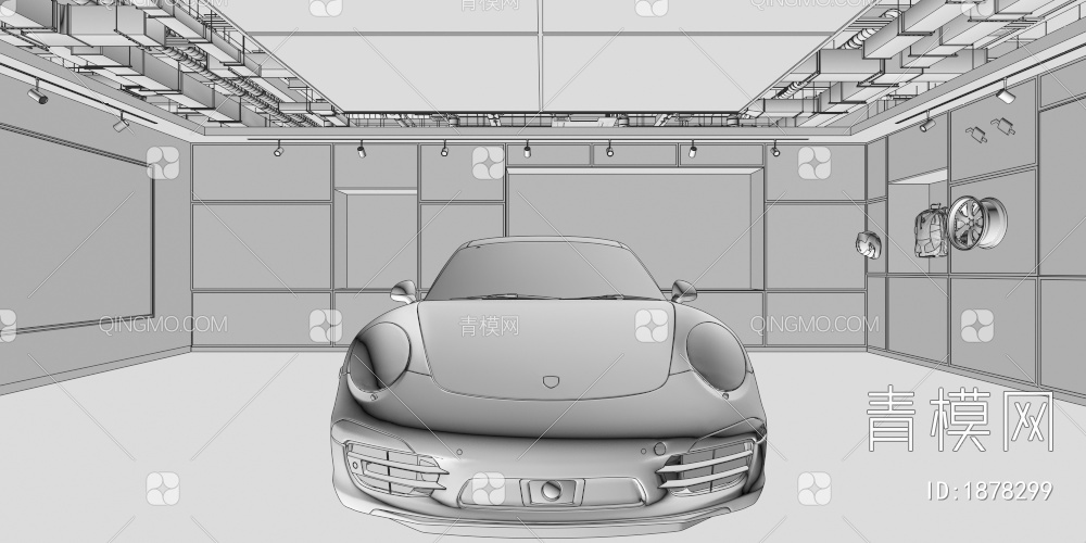 汽车展厅3D模型下载【ID:1878299】