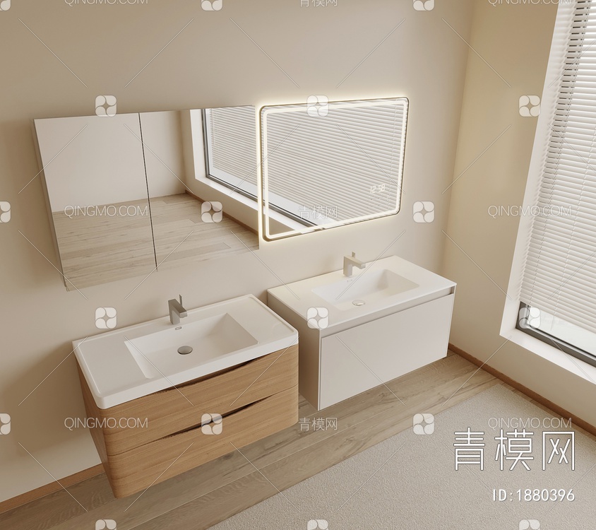 浴室柜3D模型下载【ID:1880396】