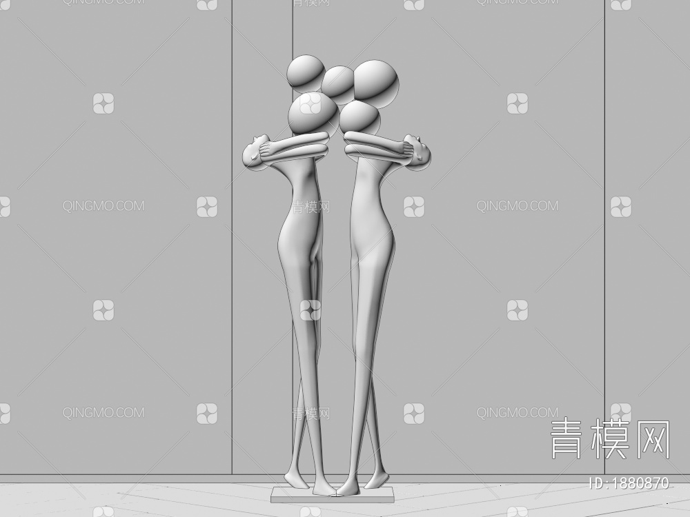 雕塑摆件3D模型下载【ID:1880870】