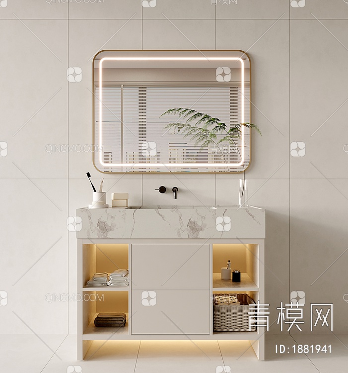浴室柜3D模型下载【ID:1881941】