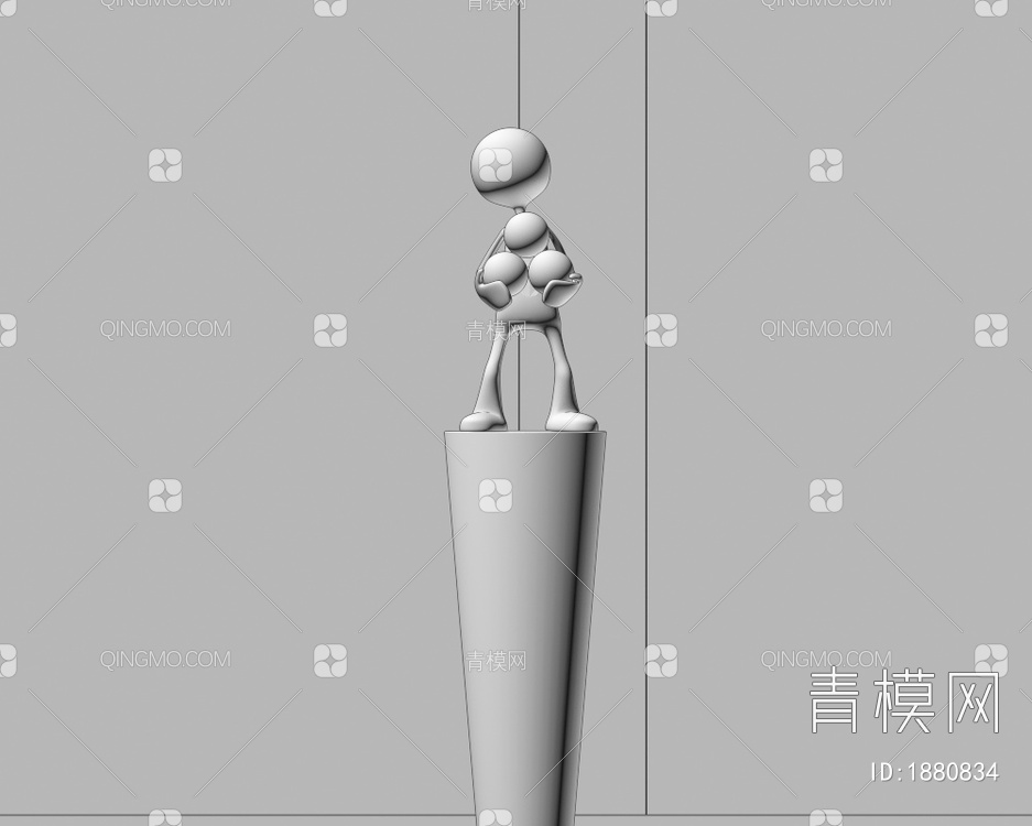 雕塑摆件3D模型下载【ID:1880834】