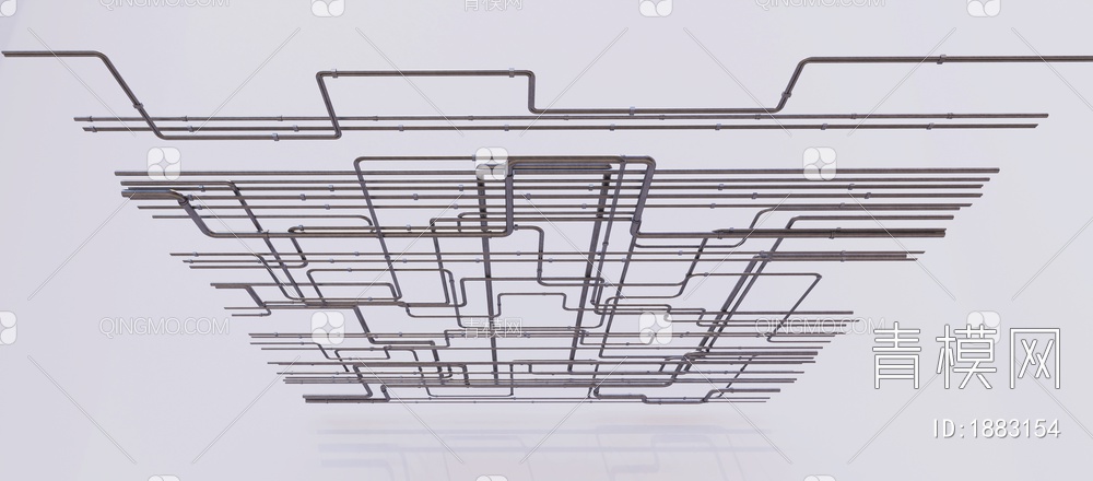 管道裸棚金属管子3D模型下载【ID:1883154】