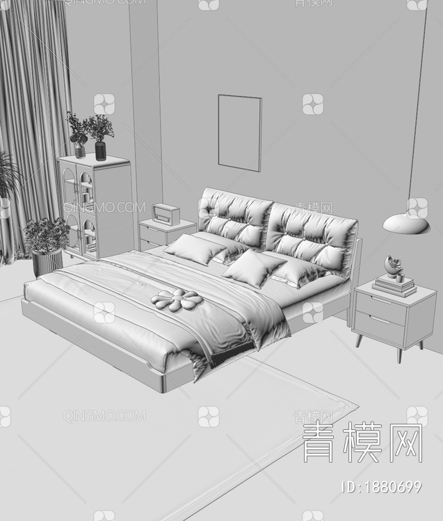 卧室3D模型下载【ID:1880699】
