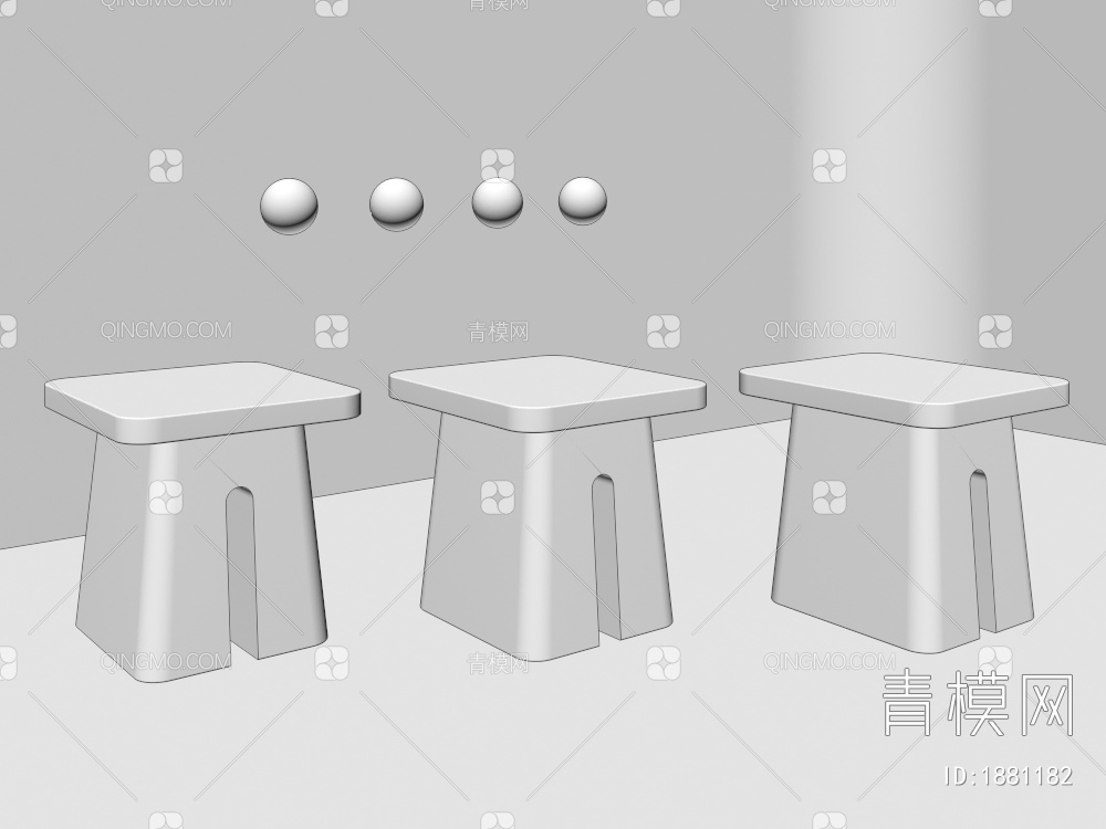 小方凳3D模型下载【ID:1881182】