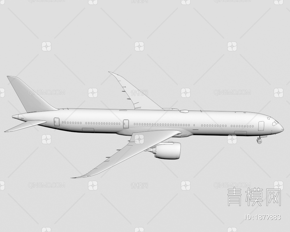 新加坡航空波音787飞机3D模型下载【ID:1879883】