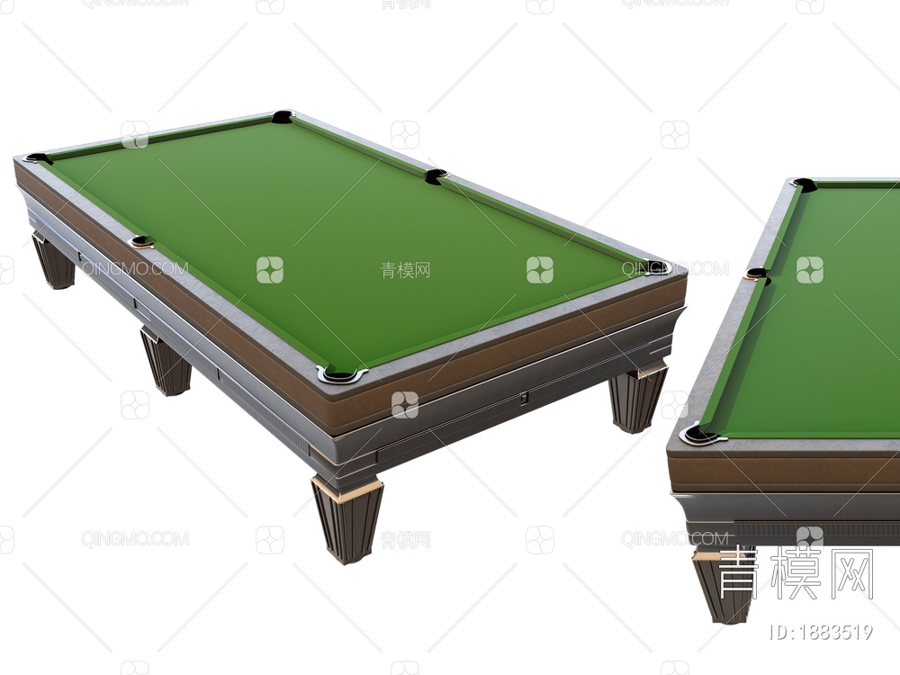 桌球，台球桌，台球室3D模型下载【ID:1883519】