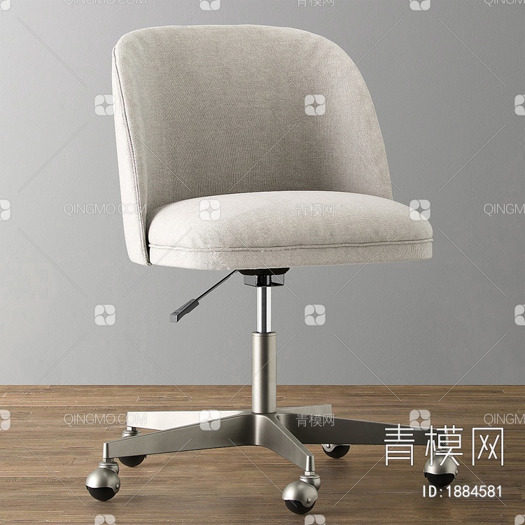椅子，办公椅，电脑椅，升降椅，滑轮椅3D模型下载【ID:1884581】