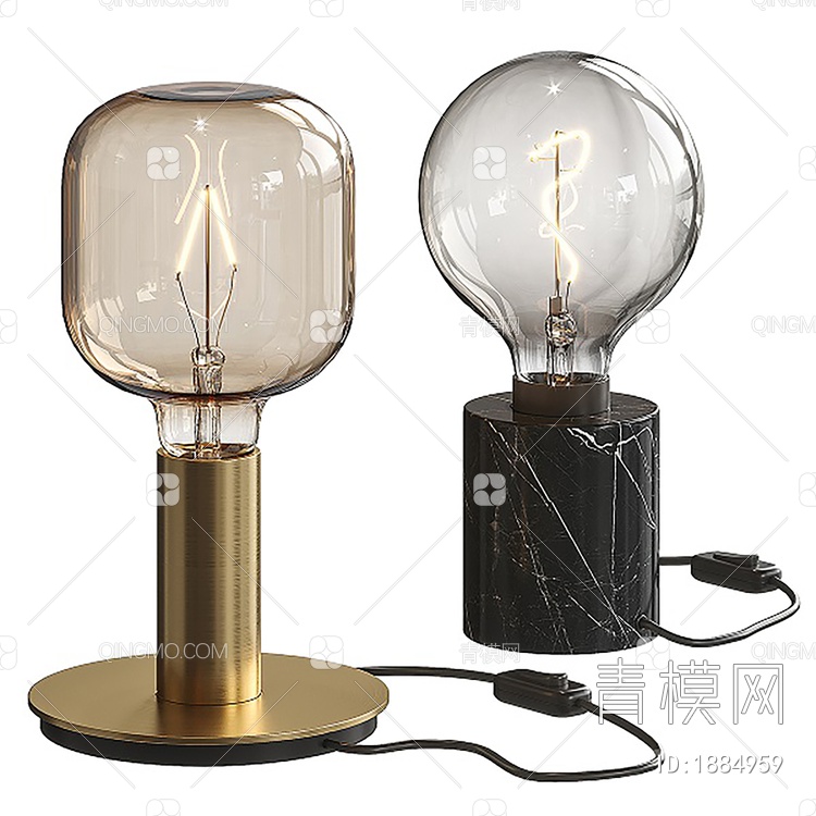 台灯，灯具，灯具，灯具摆件，装饰灯具3D模型下载【ID:1884959】