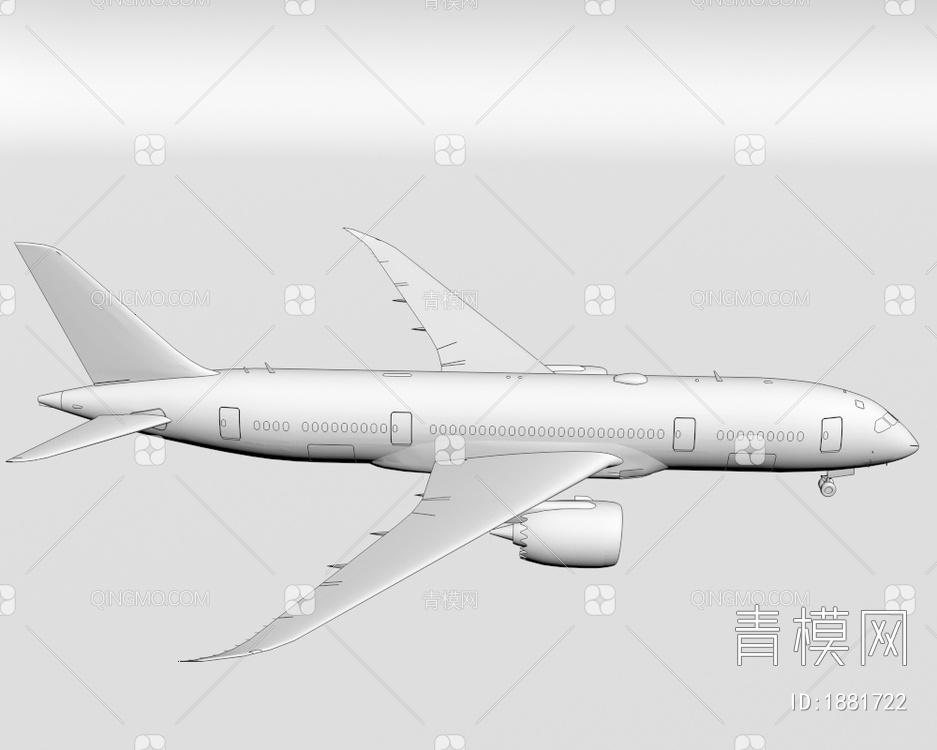 厦门航空波音787客机飞机3D模型下载【ID:1881722】