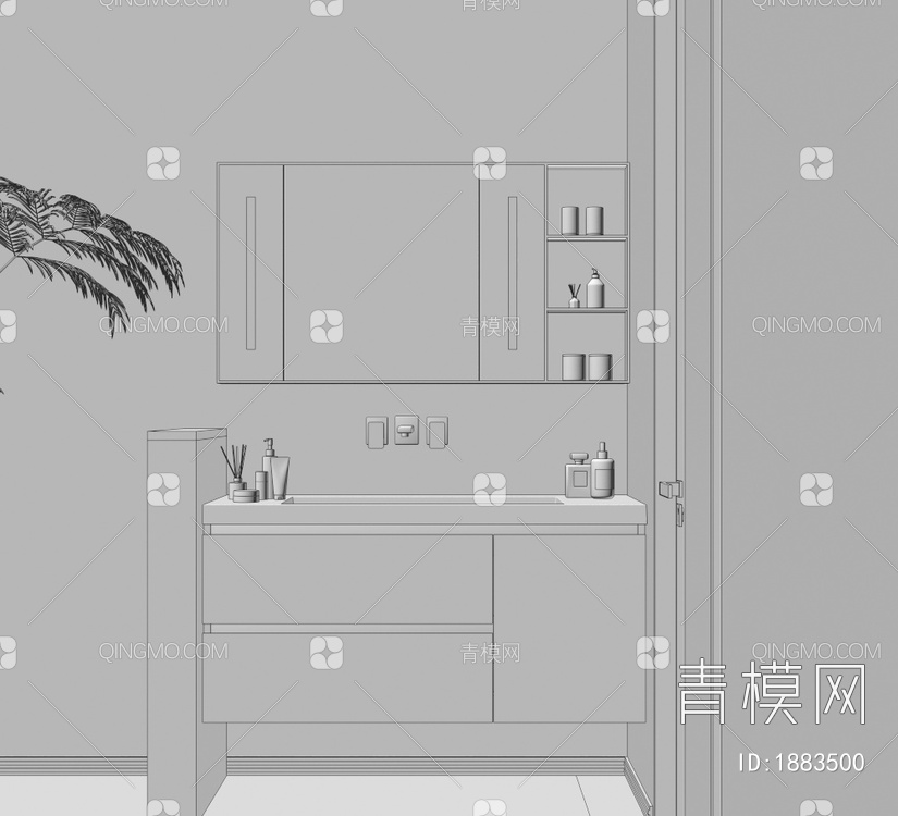 浴室柜3D模型下载【ID:1883500】
