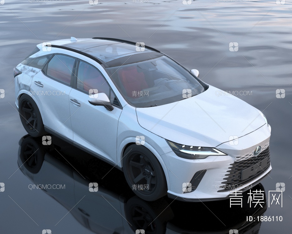 2023款雷克萨斯RX450h新能源SUV汽车简配版3D模型下载【ID:1886110】