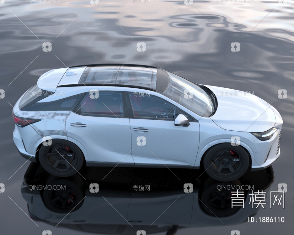 2023款雷克萨斯RX450h新能源SUV汽车简配版3D模型下载【ID:1886110】