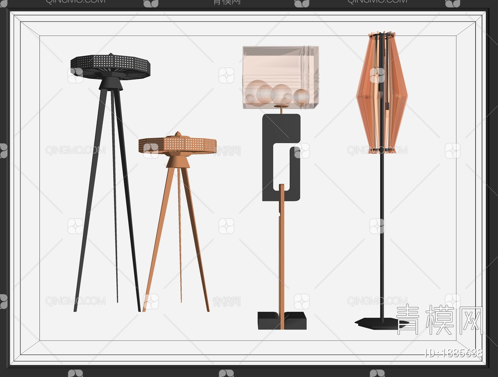 落地灯SU模型下载【ID:1885638】