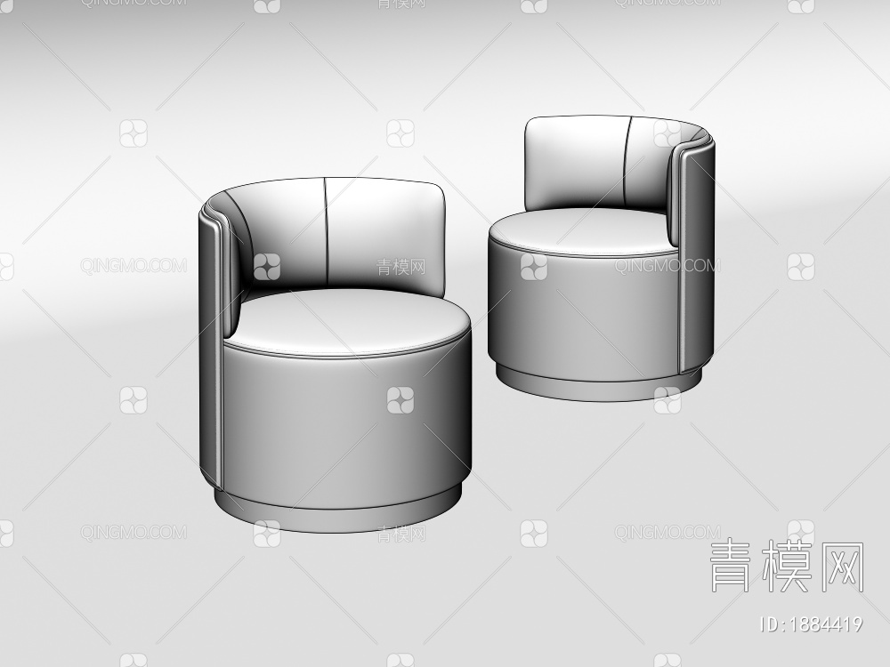 单人沙发3D模型下载【ID:1884419】