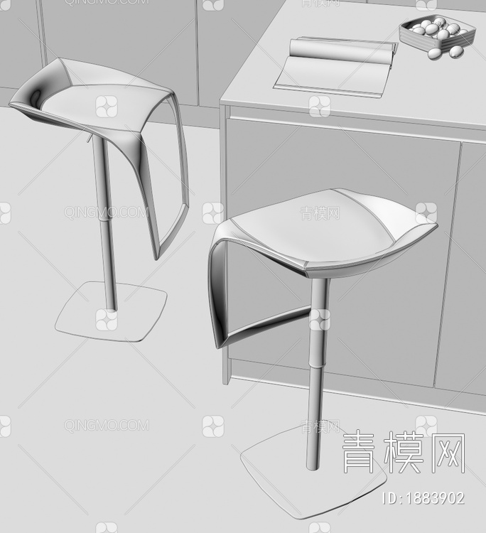 吧椅 吧凳3D模型下载【ID:1883902】