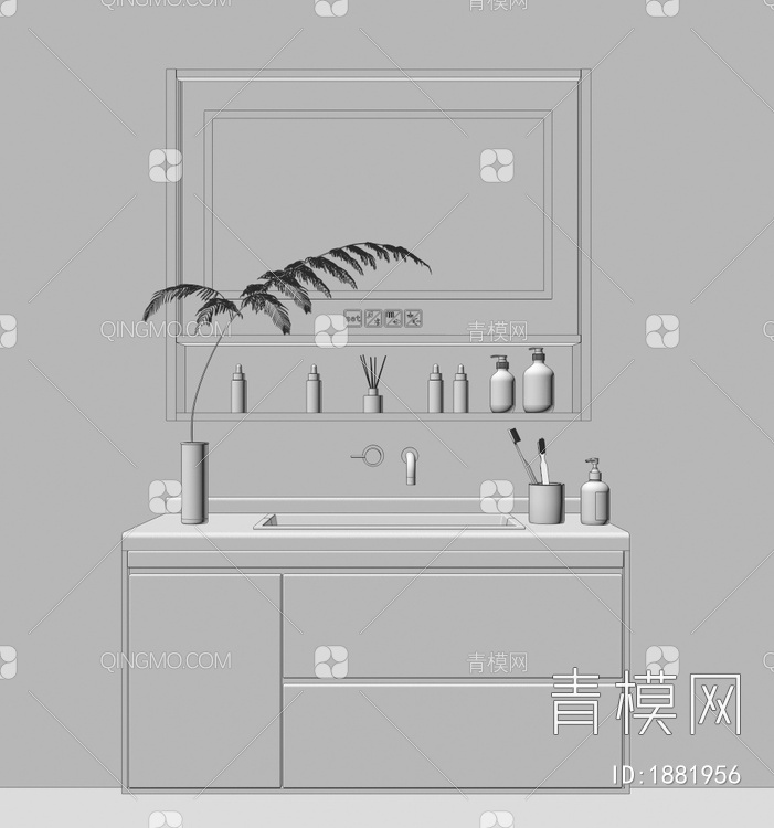 浴室柜3D模型下载【ID:1881956】