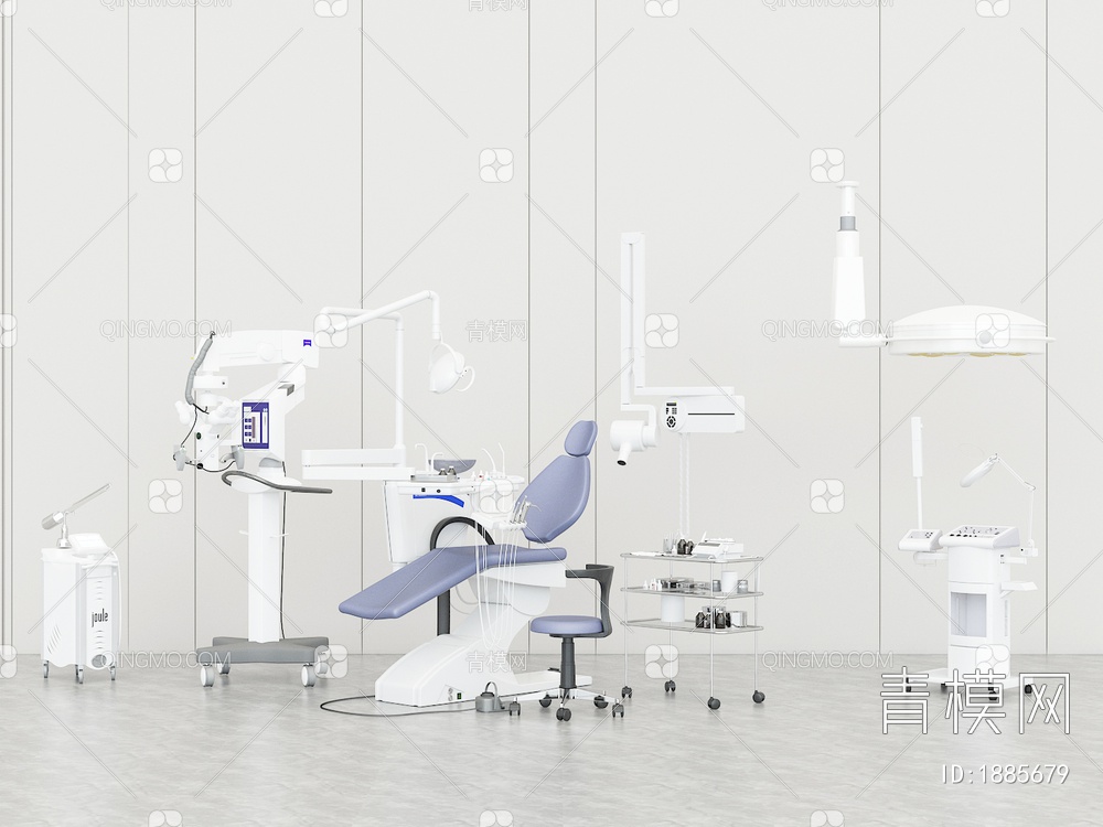 医院医疗器材，医疗器械，体检设备3D模型下载【ID:1885679】