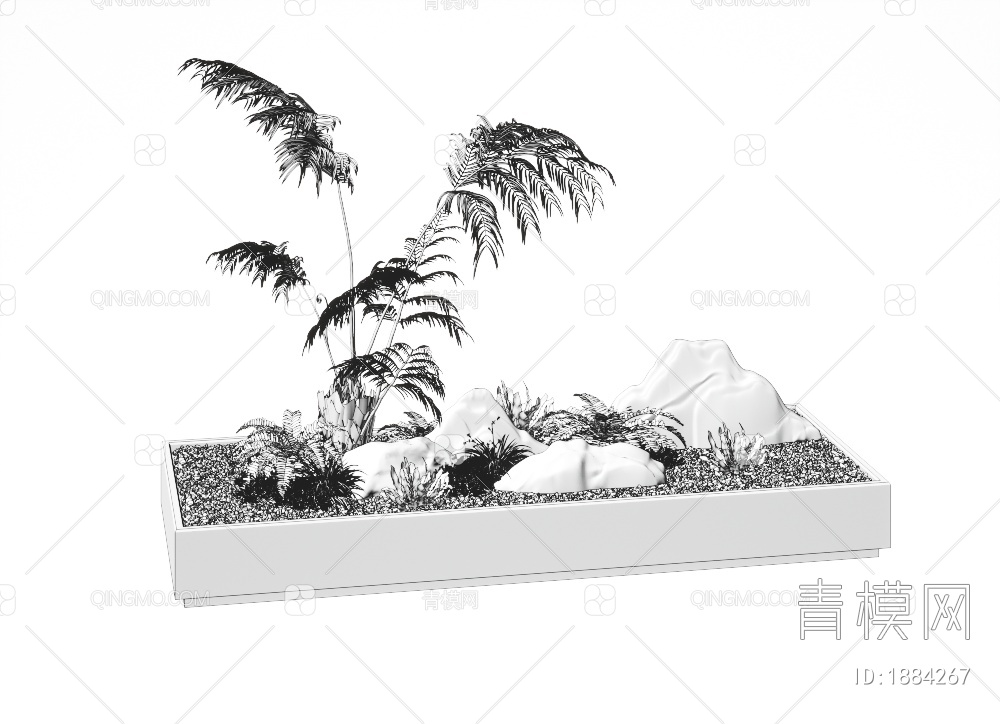 景观植物小品3D模型下载【ID:1884267】