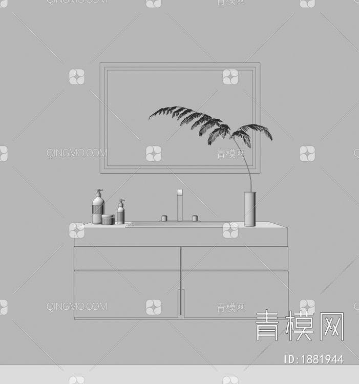 浴室柜3D模型下载【ID:1881944】