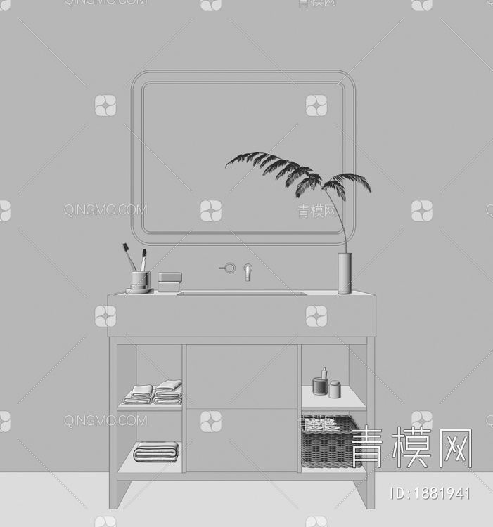 浴室柜3D模型下载【ID:1881941】