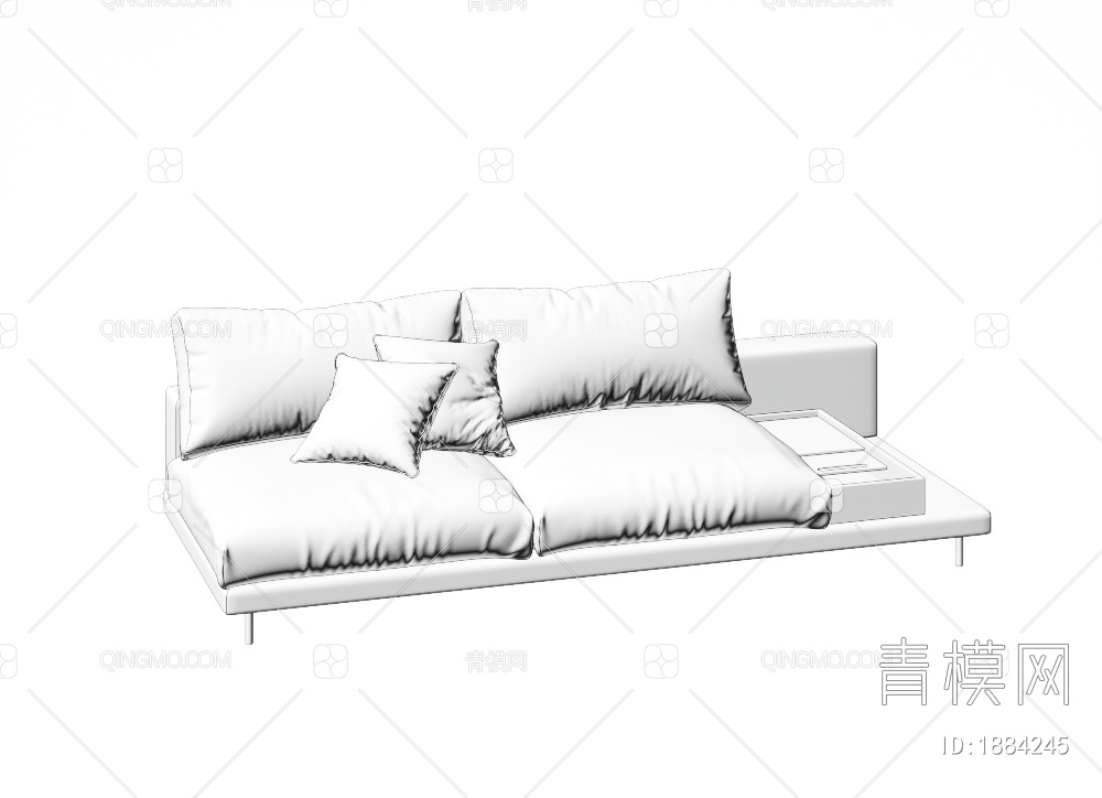 双人沙发3D模型下载【ID:1884245】